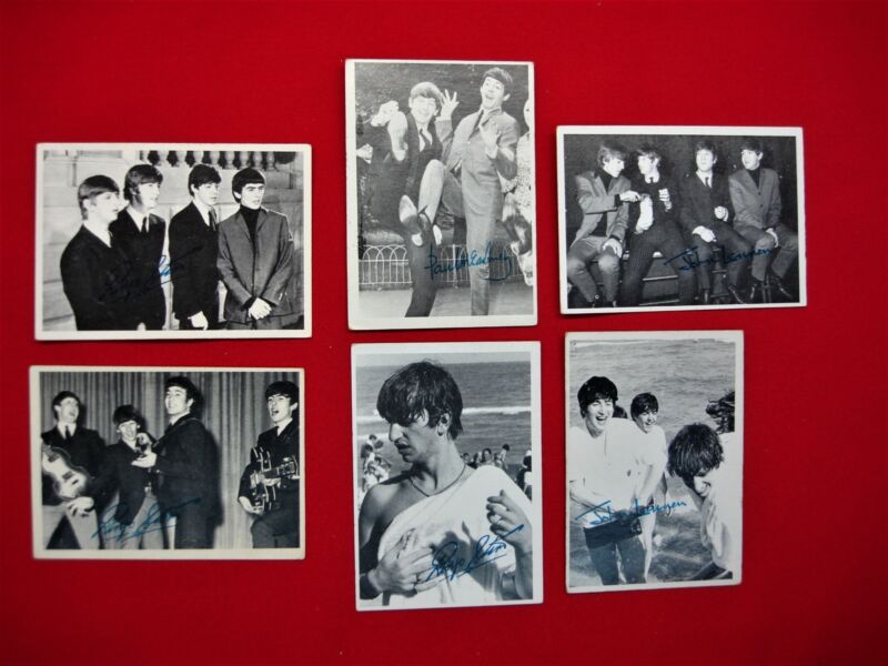1964 Topps Beatles Trading Cards - Set of 6