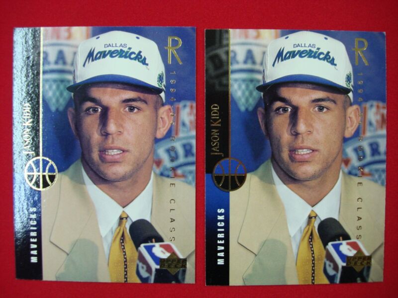 Set of two Jason Kidd rookie basketball cards (1994-95 Upper Deck Rookie Class) #160