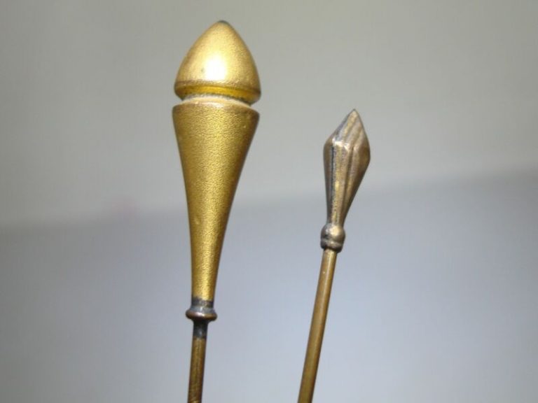 Antique Art Deco gold-washed hat pins