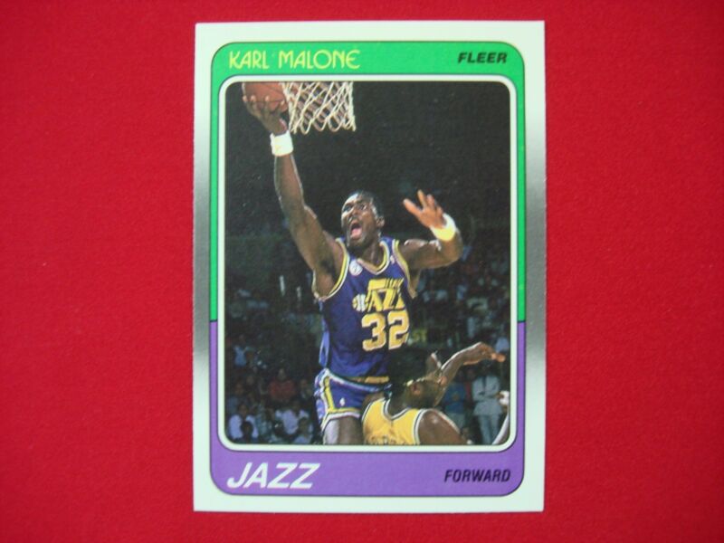 1988-89 Fleer Karl Malone #114 Utah Jazz Basketball Card - PSA Graded