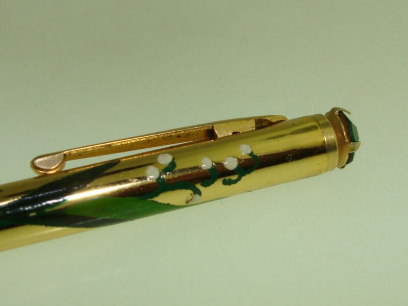 Vintage Mascot USA Mechanical Pencil, Hand-Painted Lily of the Valley Design