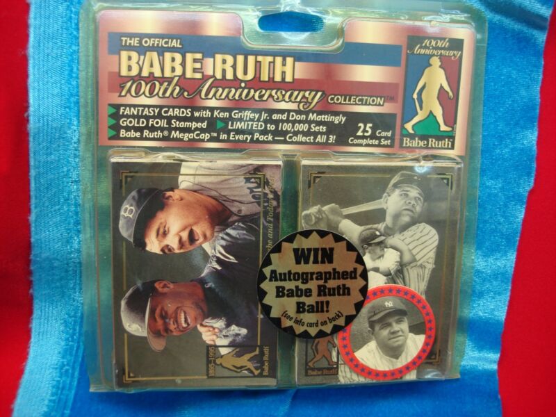 Vintage unopened 1995 Babe Ruth 100th Anniversary card set of 25 cards