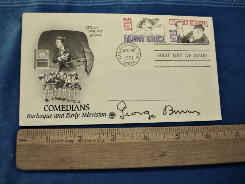 George Burns autographed first day issue envelope