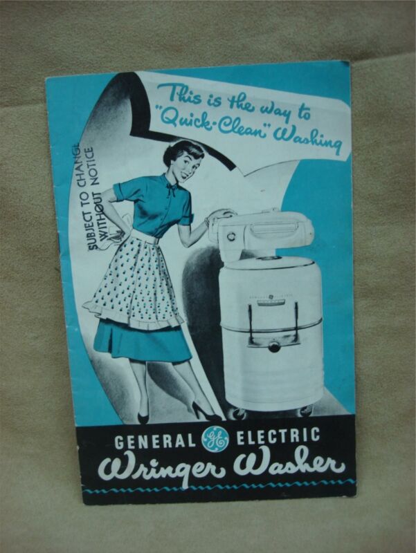 Vintage General Electric Wringer Washer Instruction Booklet (AW 37S & AW 172)