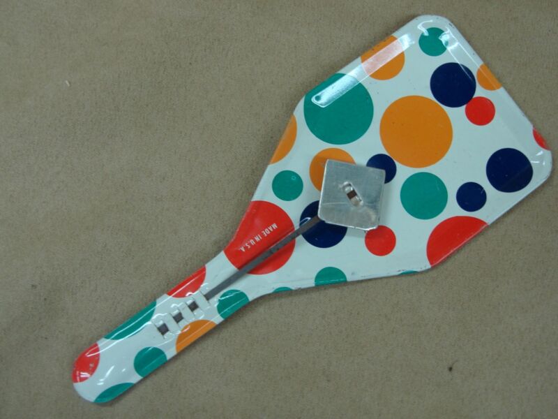 Vintage tin Halloween and New Year's Eve noise maker (clacker), Made in USA, mint condition