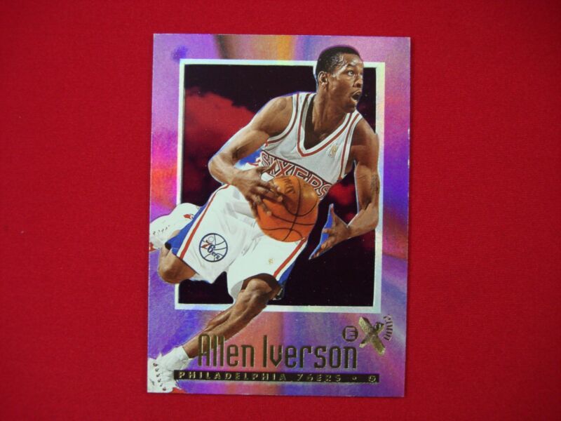 Allen Iverson rookie card, 1996-97 Skybox EX 2000 die-cut #53 RC