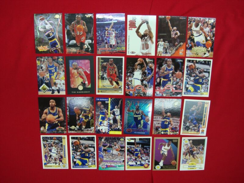 Collection of 24 Tim Hardaway basketball cards