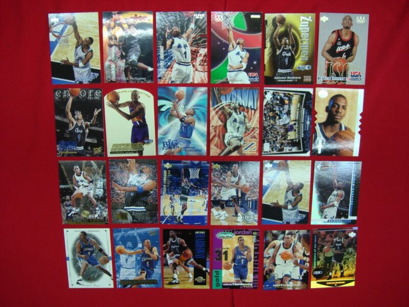 Anfernee Hardaway basketball card collection featuring Rookies, Parallels, Premiums, Inserts and Die-Cuts
