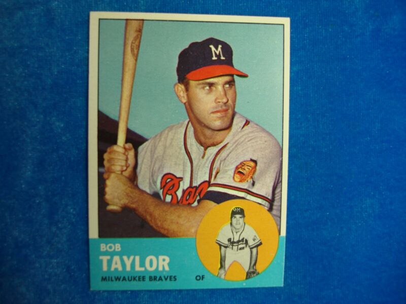 1963 Topps Bob Taylor Baseball Card #481 - Milwaukee Braves Vintage