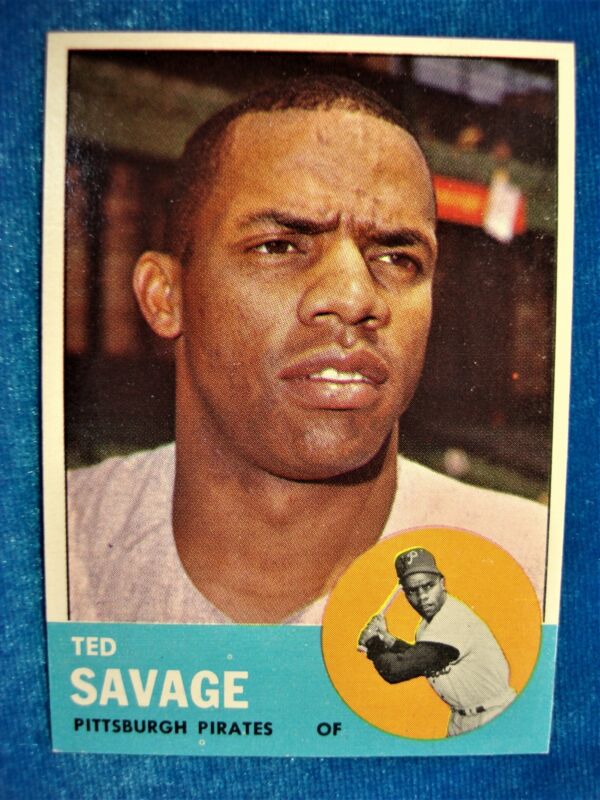 1963 Topps Baseball Card #508 Ted Savage Pittsburgh Pirates