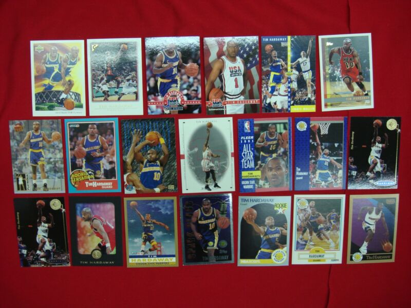 Tim Hardaway basketball card lot, featuring rookies and premiums