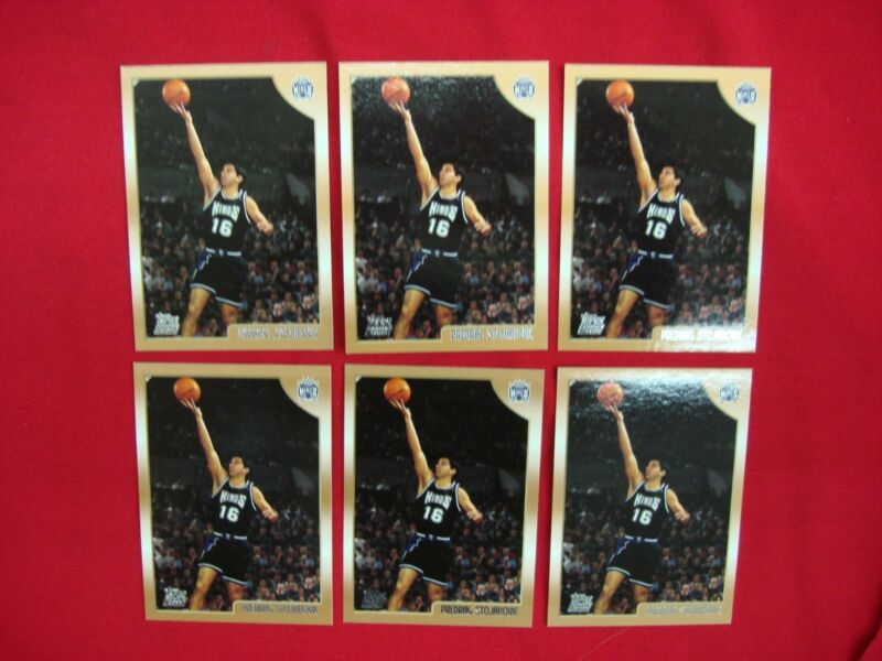 Lot of 6 Predrag Stojaković 1998-99 Topps Rookie Basketball Cards