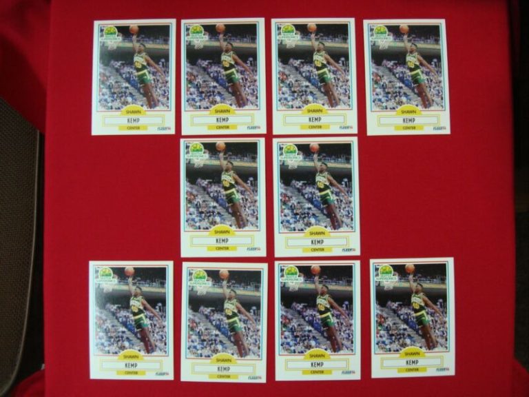 Shawn Kemp Rookie Cards (Lot of 10) - Seattle Supersonics