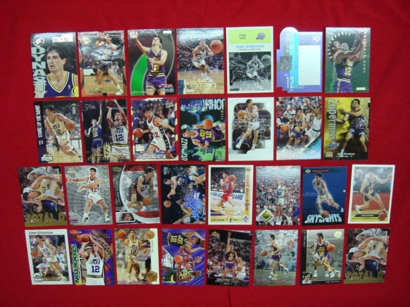 John Stockton basketball card lot