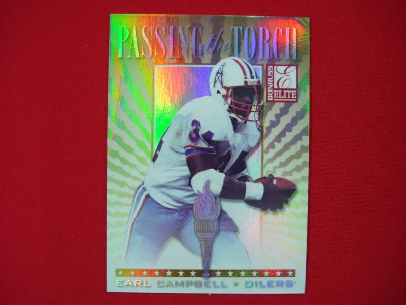 1999 Donruss Elite Earl Campbell Passing The Torch #8 Insert (Serial #0695/1500)