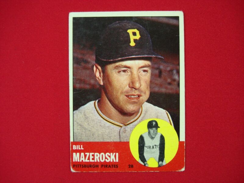 1963 Topps Bill Mazeroski Pittsburgh Pirates Baseball Card #323