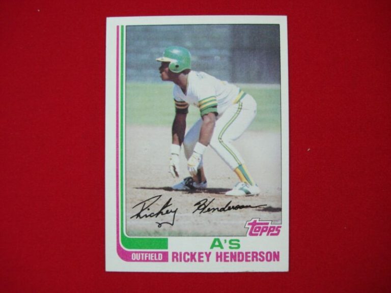 1982 Topps Rickey Henderson Oakland A's Baseball Card #610