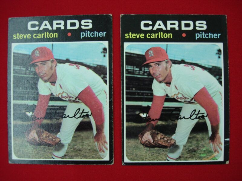 Vintage 1971 Topps Steve Carlton St. Louis Cardinals Baseball Cards
