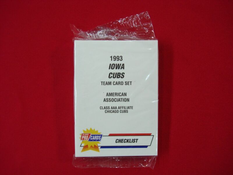 1993 Fleer Procards Iowa Cubs Team Set - Sealed Minor League Baseball