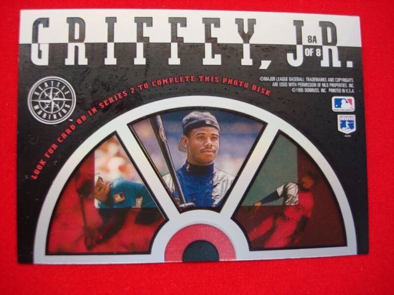 1995 Leaf Slideshow Ken Griffey Jr. #8A of 8 Autograded Insert Card with Protective Film