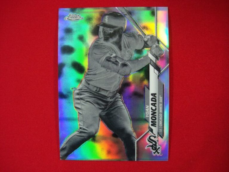 Yoan Moncada 2020 Topps Chrome Negative Refractor #145 baseball card