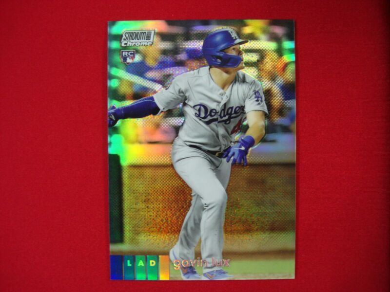 Gavin Lux Rookie Card, 2020 Topps Stadium Club Chrome Refractor #298 RC