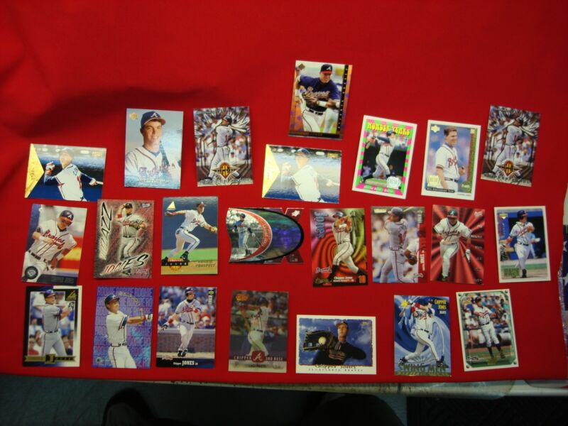 Collection of 23 graded Chipper Jones baseball cards