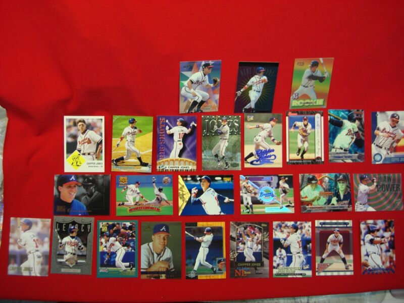 Collection of 26 Chipper Jones baseball cards in excellent condition