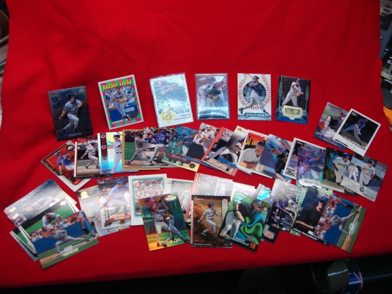 Travis Lee trading card collection, 40 cards, various years and designs