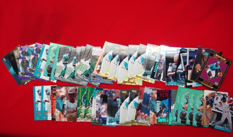 Charles Johnson Florida Marlins baseball card lot