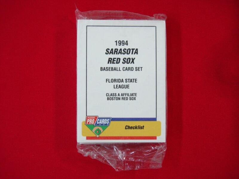 1994 Fleer ProCards Sarasota Red Sox Minor League Baseball Team Set - Factory Sealed