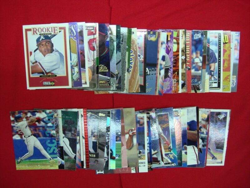 Collection of 60 Andruw Jones baseball cards