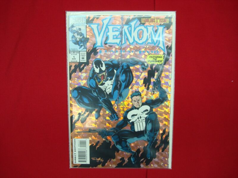 Venom Funeral Pyre #1 (1993) Punisher Prismatic Foil Cover
