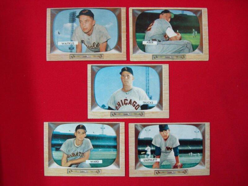 Vintage 1955 Bowman Baseball Card Lot of 5