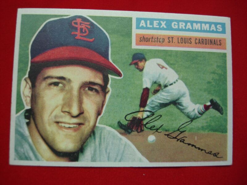 1956 Topps baseball card of Alex Grammas, St. Louis Cardinals shortstop (#37)