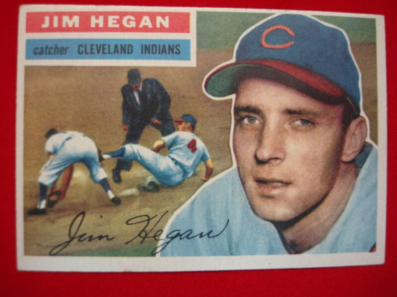 1956 Topps Baseball card of Jim Hegan playing for the Cleveland Indians