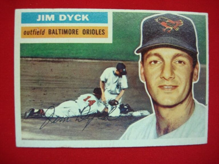 1956 Topps Baseball Card #303 - Jim Dyck (Baltimore Orioles)