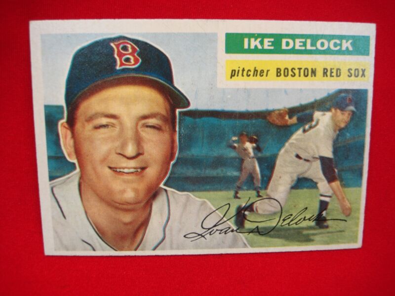 1956 Topps Baseball Card of Ike Delock, Boston Red Sox Pitcher