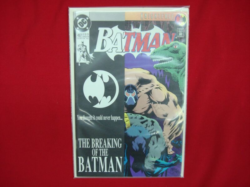 Batman #497 comic book cover featuring Bane breaking Batman's back.