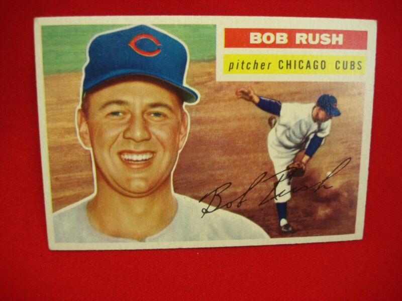 1956 Topps Baseball #214 Bob Rush Chicago Cubs Rookie Card