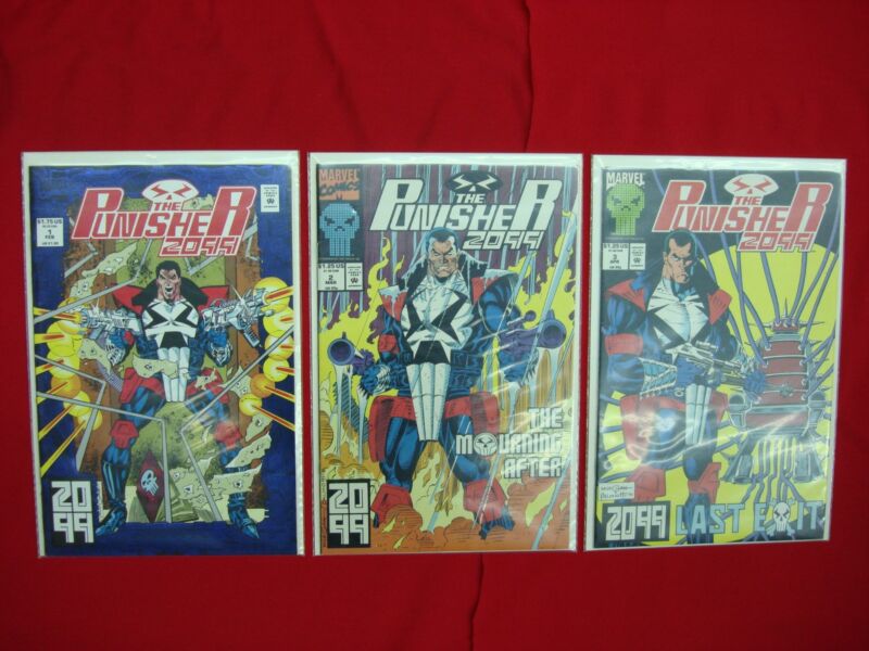 The Punisher 2099 #1-3 Comic Book Set (1993 Marvel)