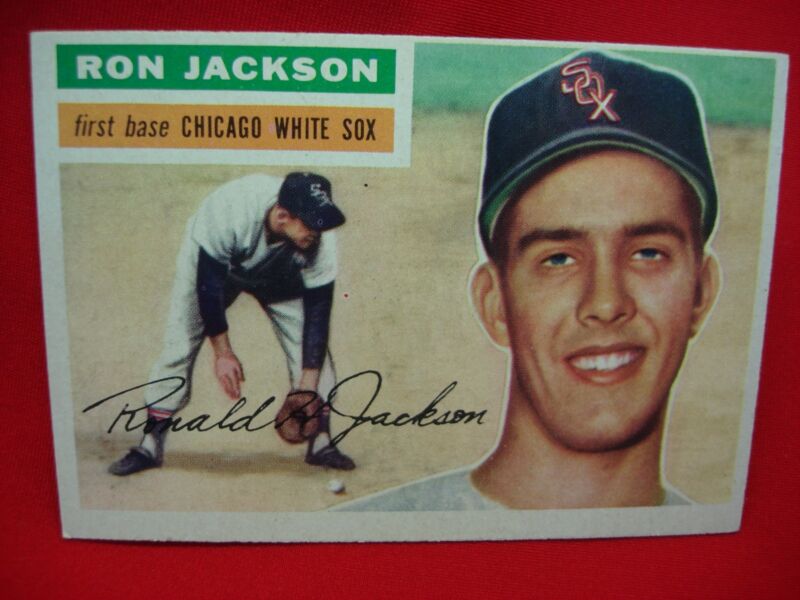 1956 Topps Baseball #186 Ron Jackson Chicago White Sox Rookie Card