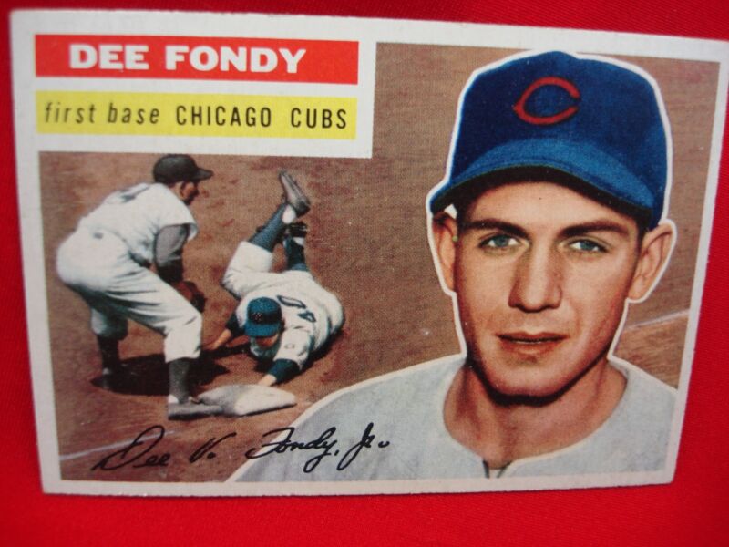 1956 Topps Dee Fond #112 Chicago Cubs Baseball Card