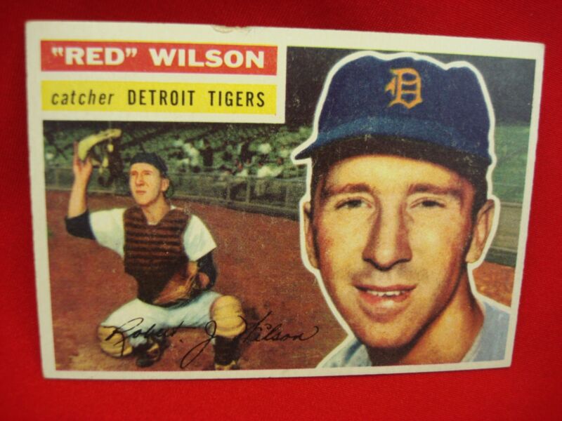 1956 Topps Red Wilson Detroit Tigers Baseball Card #92