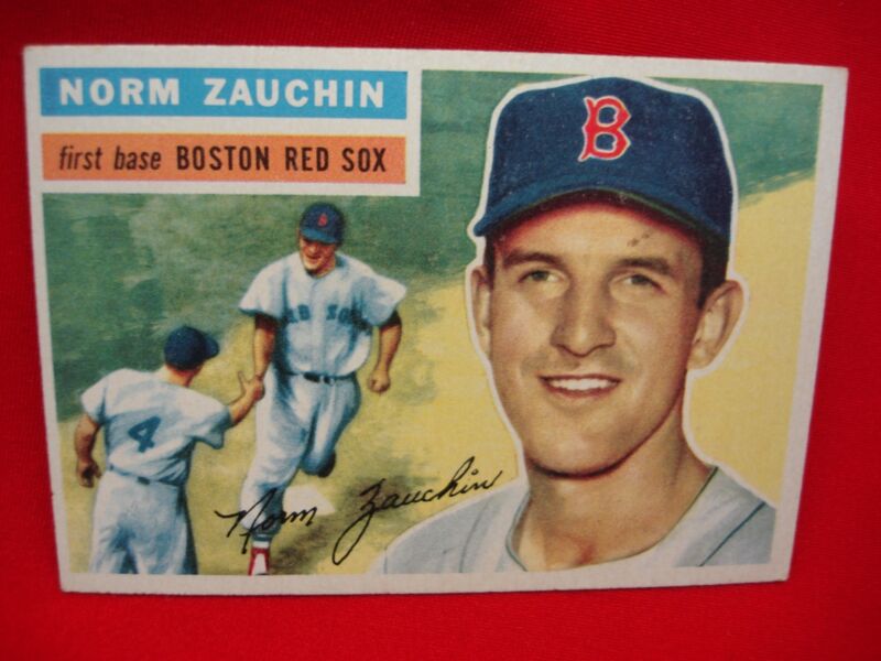 1956 Topps Baseball Card #89 Norm Zauchin Boston Red Sox