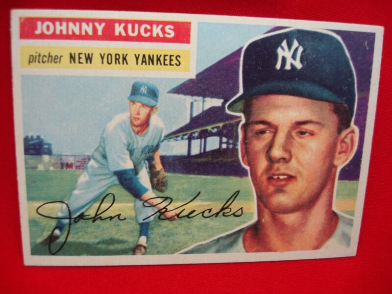 Vintage 1956 Topps Johnny Kucks NY Yankees Baseball Card #88 - Pitcher