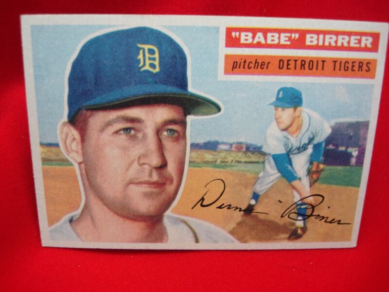 1956 Topps Babe Birrer Detroit Tigers Baseball Card #84