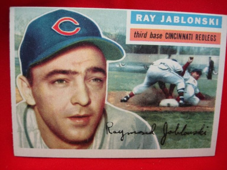 1956 Topps Baseball Card #86 Ray Jablonski Cincinnati Reds