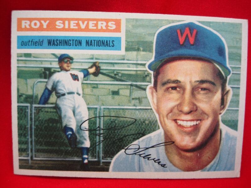 1956 Topps Baseball #75 Roy Sievers Washington Nationals Vintage Trading Card