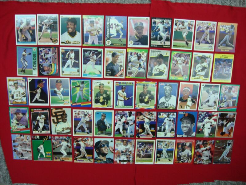 Barry Bonds Baseball Card Lot - 50 Insertions & Premiums